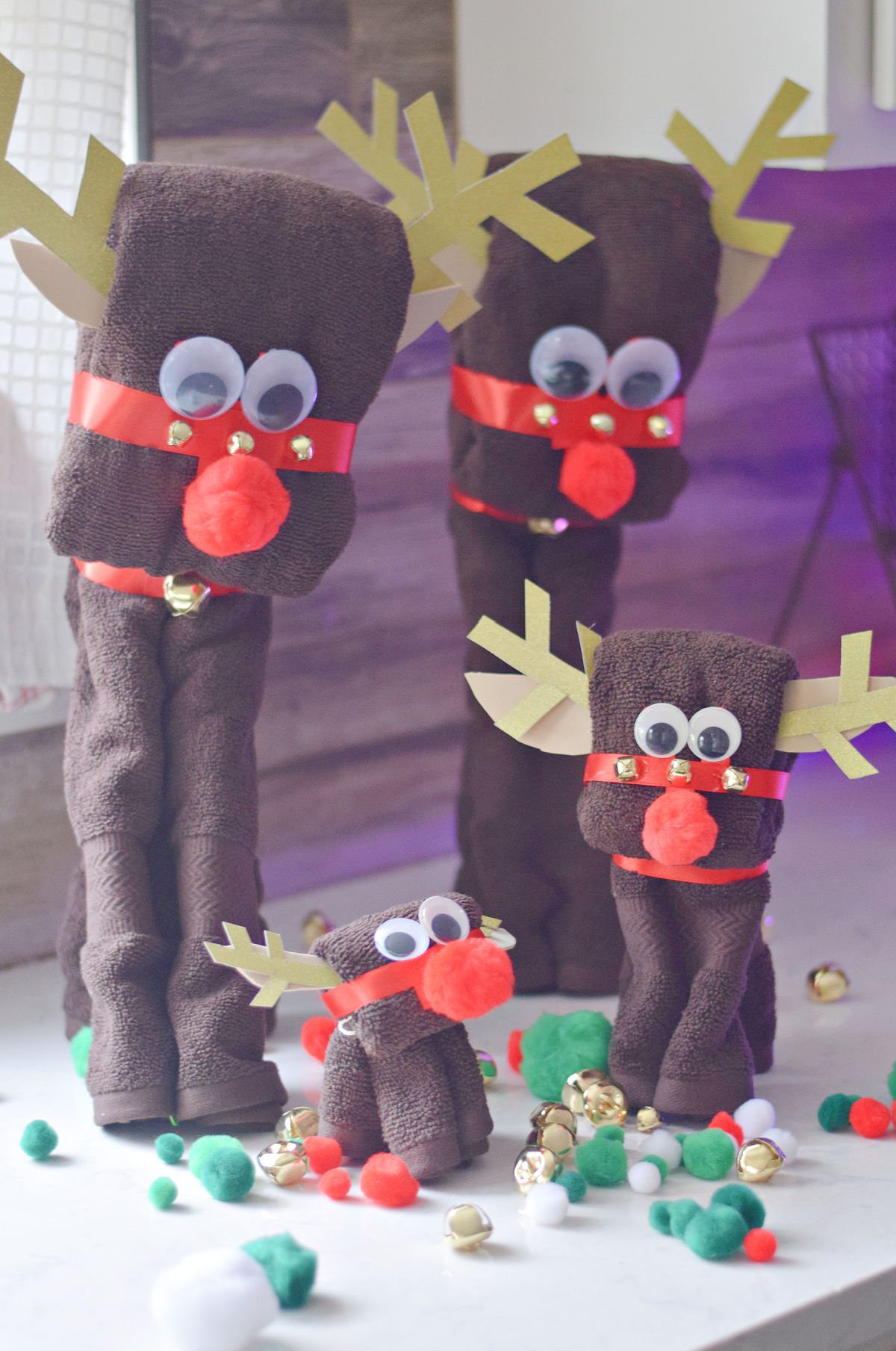 reindeer towels
